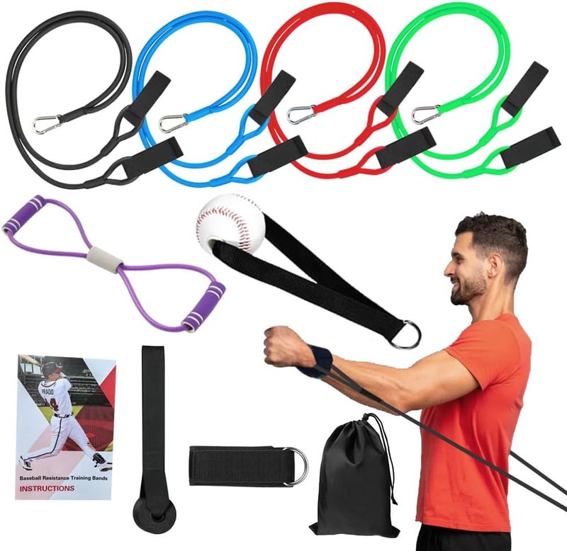 ENERACES Baseball Resistance Bands for Pitchers – Pro-Grade Arm Strength & Pitching Bands | 4-Level Adjustable Resistance Bands for Baseball/Softball Training (All Ages) - Image 1
